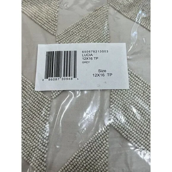 Ralph Lauren Lucia Herringbone Beaded Decorative Pillow GREY NEW $285 - Picture 3 of 5